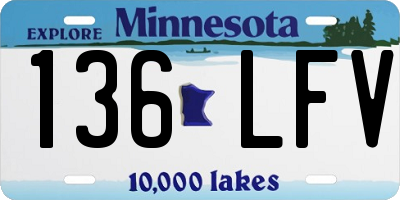 MN license plate 136LFV