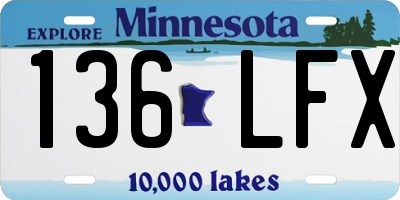 MN license plate 136LFX