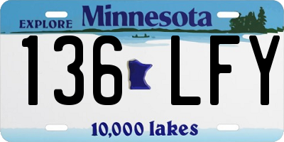 MN license plate 136LFY