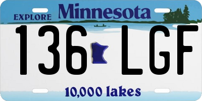 MN license plate 136LGF