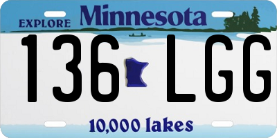 MN license plate 136LGG