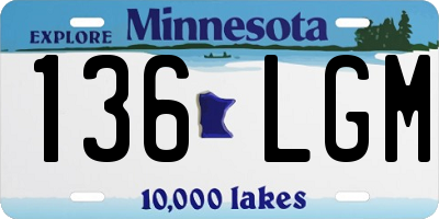 MN license plate 136LGM
