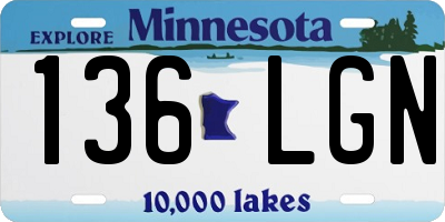MN license plate 136LGN