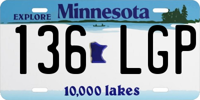 MN license plate 136LGP