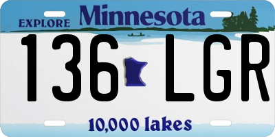 MN license plate 136LGR