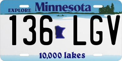 MN license plate 136LGV