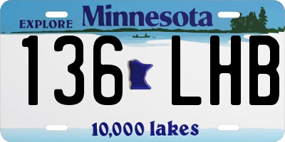 MN license plate 136LHB