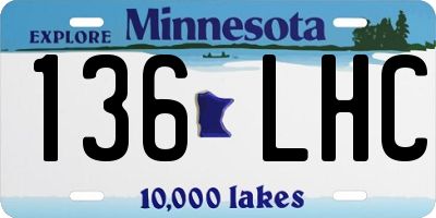 MN license plate 136LHC