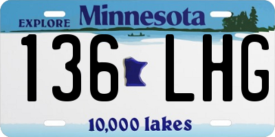MN license plate 136LHG