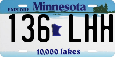 MN license plate 136LHH