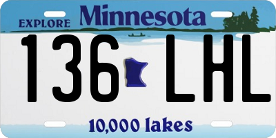MN license plate 136LHL