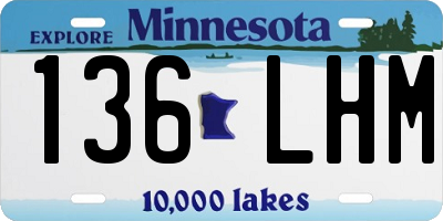MN license plate 136LHM