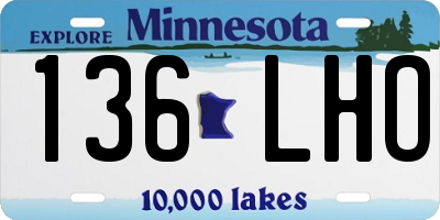 MN license plate 136LHO
