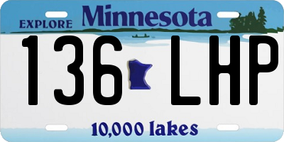 MN license plate 136LHP