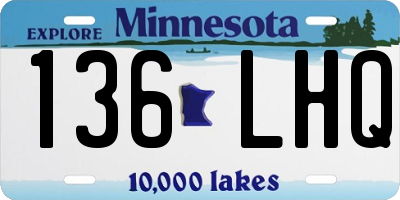 MN license plate 136LHQ