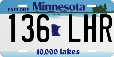 MN license plate 136LHR