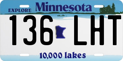 MN license plate 136LHT