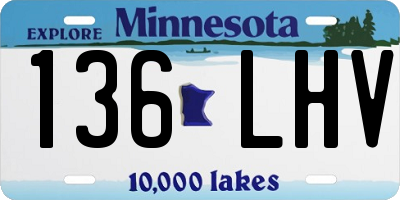 MN license plate 136LHV