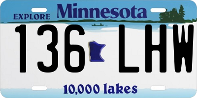 MN license plate 136LHW