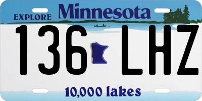 MN license plate 136LHZ