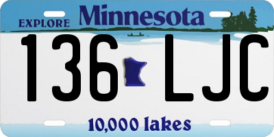 MN license plate 136LJC