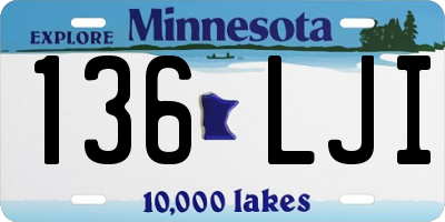 MN license plate 136LJI