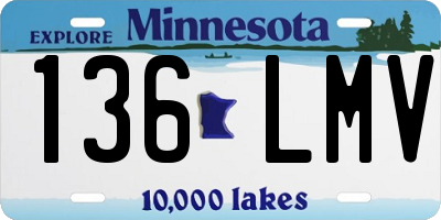 MN license plate 136LMV