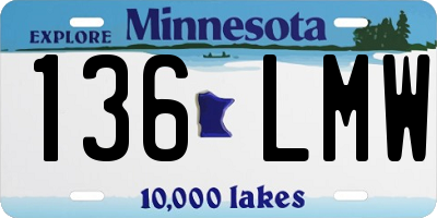 MN license plate 136LMW