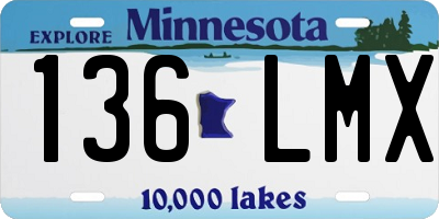 MN license plate 136LMX