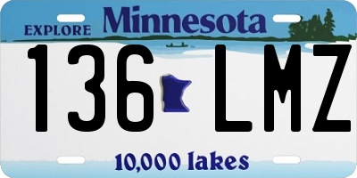 MN license plate 136LMZ
