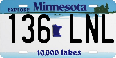 MN license plate 136LNL