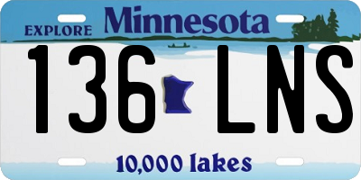 MN license plate 136LNS