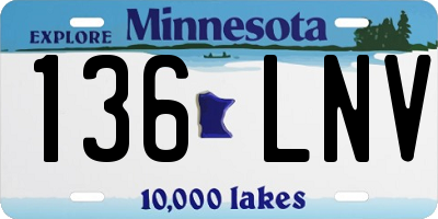 MN license plate 136LNV