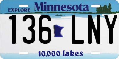 MN license plate 136LNY