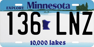 MN license plate 136LNZ