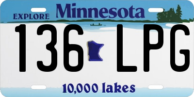 MN license plate 136LPG