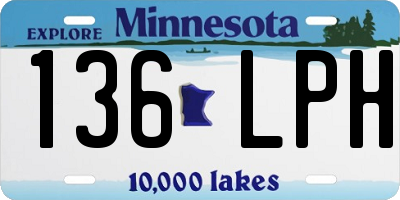 MN license plate 136LPH