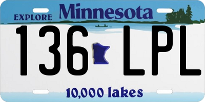 MN license plate 136LPL