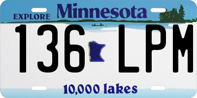 MN license plate 136LPM