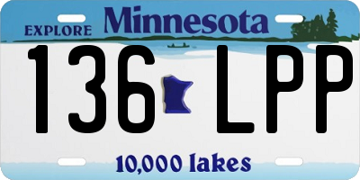 MN license plate 136LPP