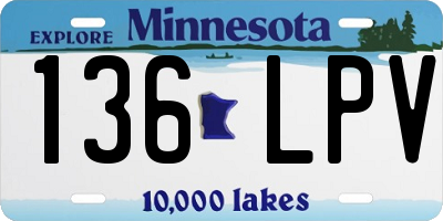 MN license plate 136LPV