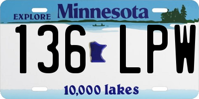 MN license plate 136LPW