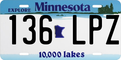 MN license plate 136LPZ