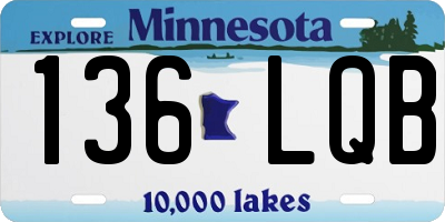MN license plate 136LQB