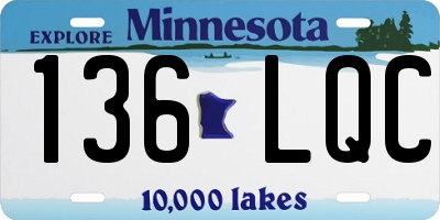 MN license plate 136LQC