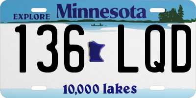 MN license plate 136LQD