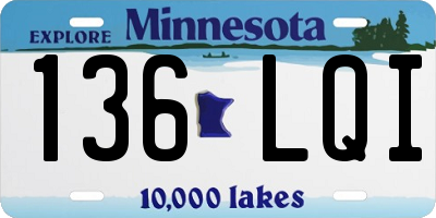MN license plate 136LQI