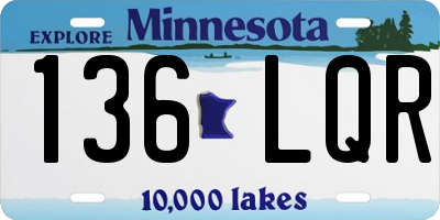 MN license plate 136LQR