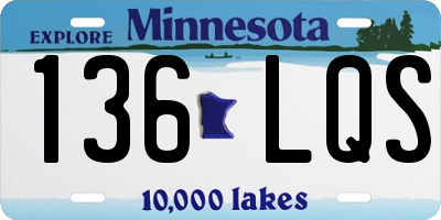 MN license plate 136LQS