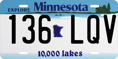MN license plate 136LQV